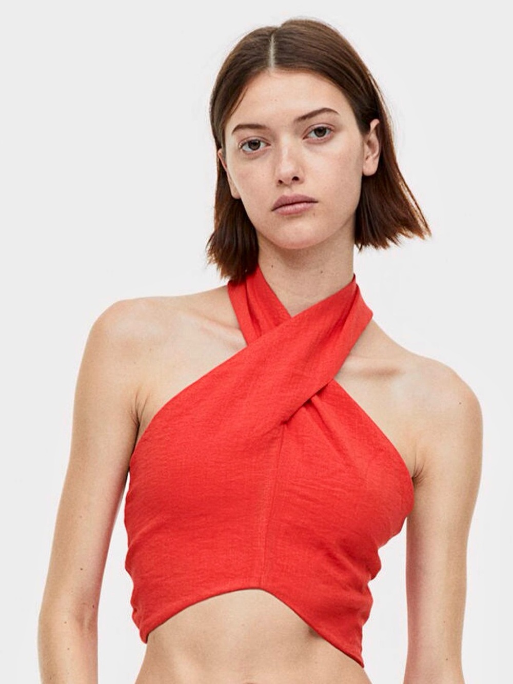 NWT H&M Coral Crop Top Size Medium